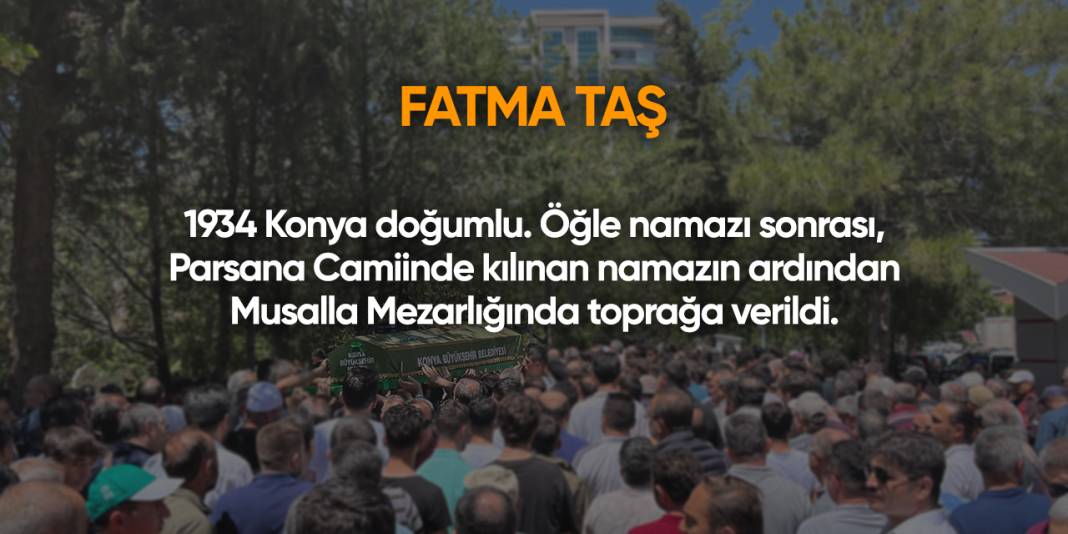 Konya'da bugün vefat edenler | 6 Kasım 2025 9